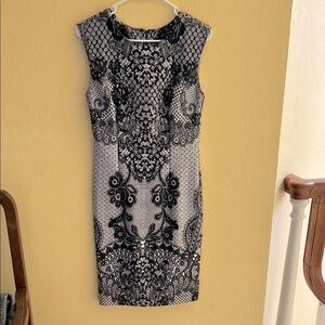 Chetta B Black Lace Dress Sz 4